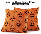 Halloween Jack-o'-Lantern Tufted Throw Pillow Covers – Set of 2