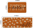 Hello Pumpkin & Hello Fall Kitchen Rug Mats – Set of 2