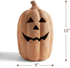 Rustic Handcrafted Jack-o'-Lantern Figurines – Set of 3