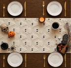Halloween Ghost Plush Table Runner – Fluffy Spooky Table Décor