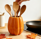 Ceramic Pumpkin Utensil Holder – Fall Kitchen Décor