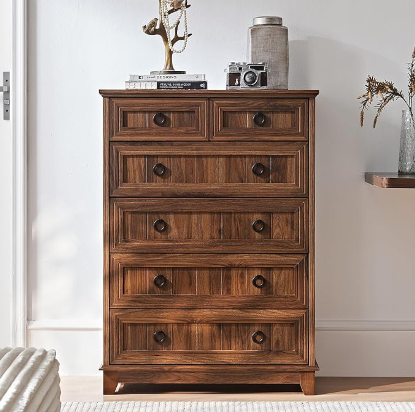 Walnut 6-Drawer