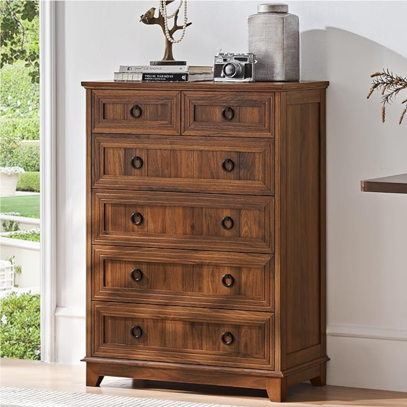 Walnut 6-Drawer