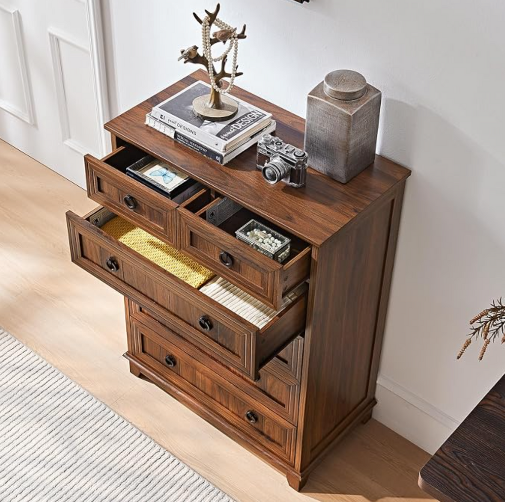 Walnut 6-Drawer