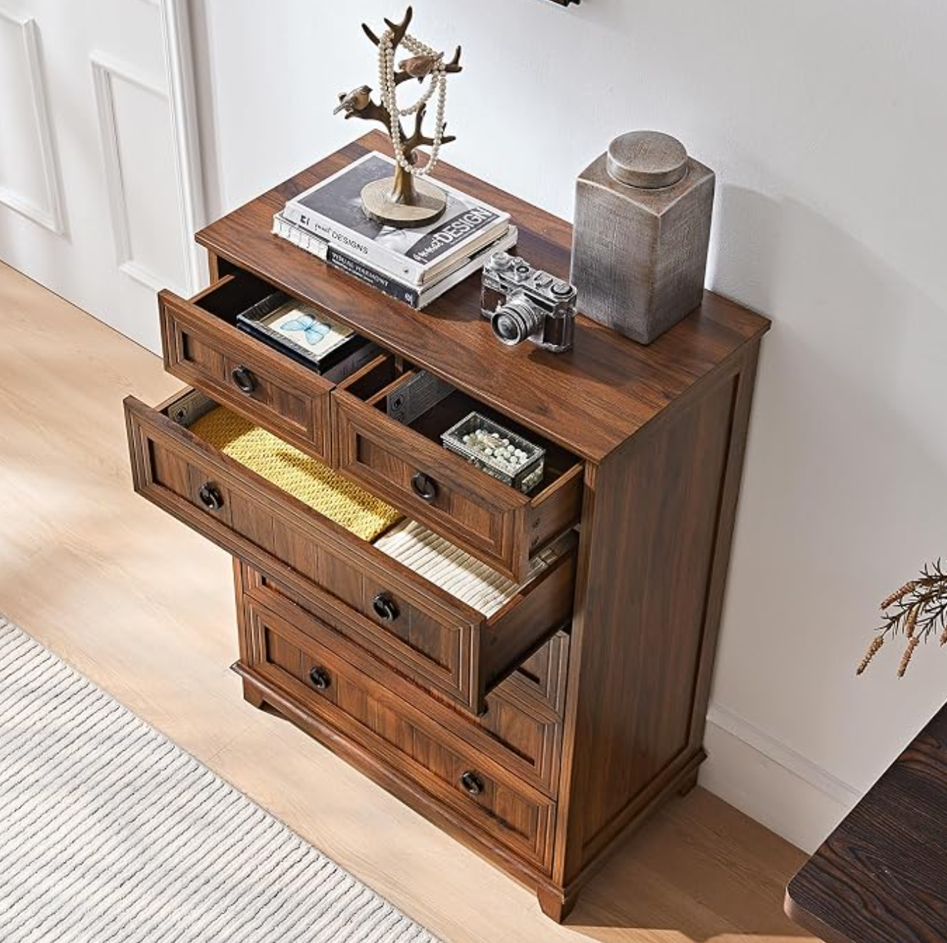 Walnut 6-Drawer