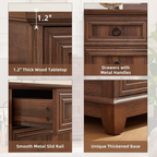 Walnut 6-Drawer