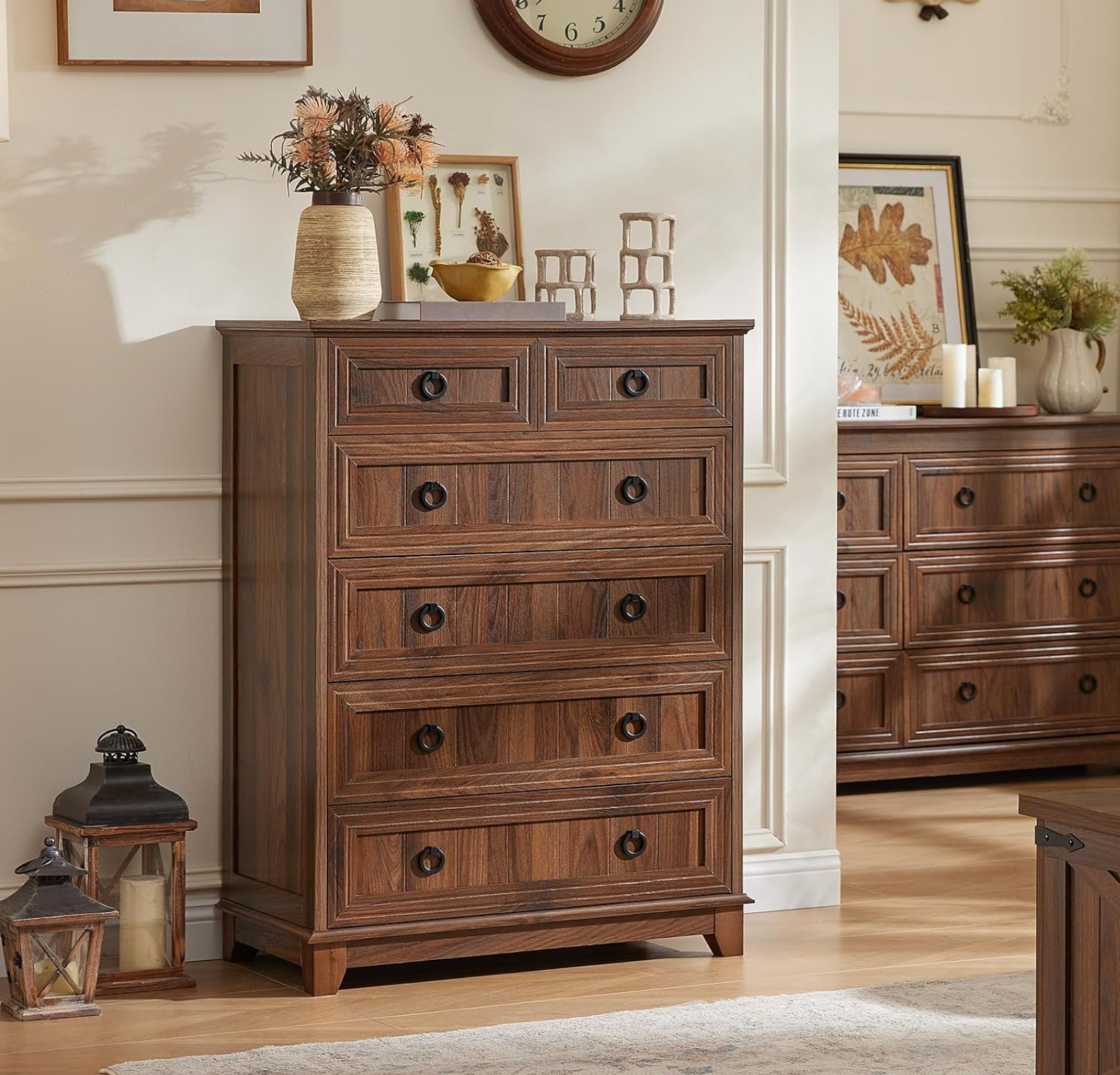 Walnut 6-Drawer
