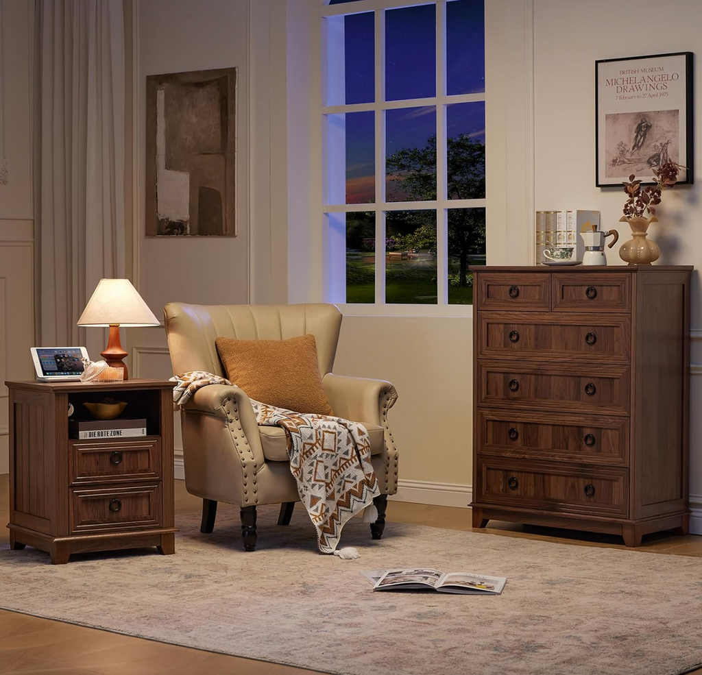 Walnut 6-Drawer