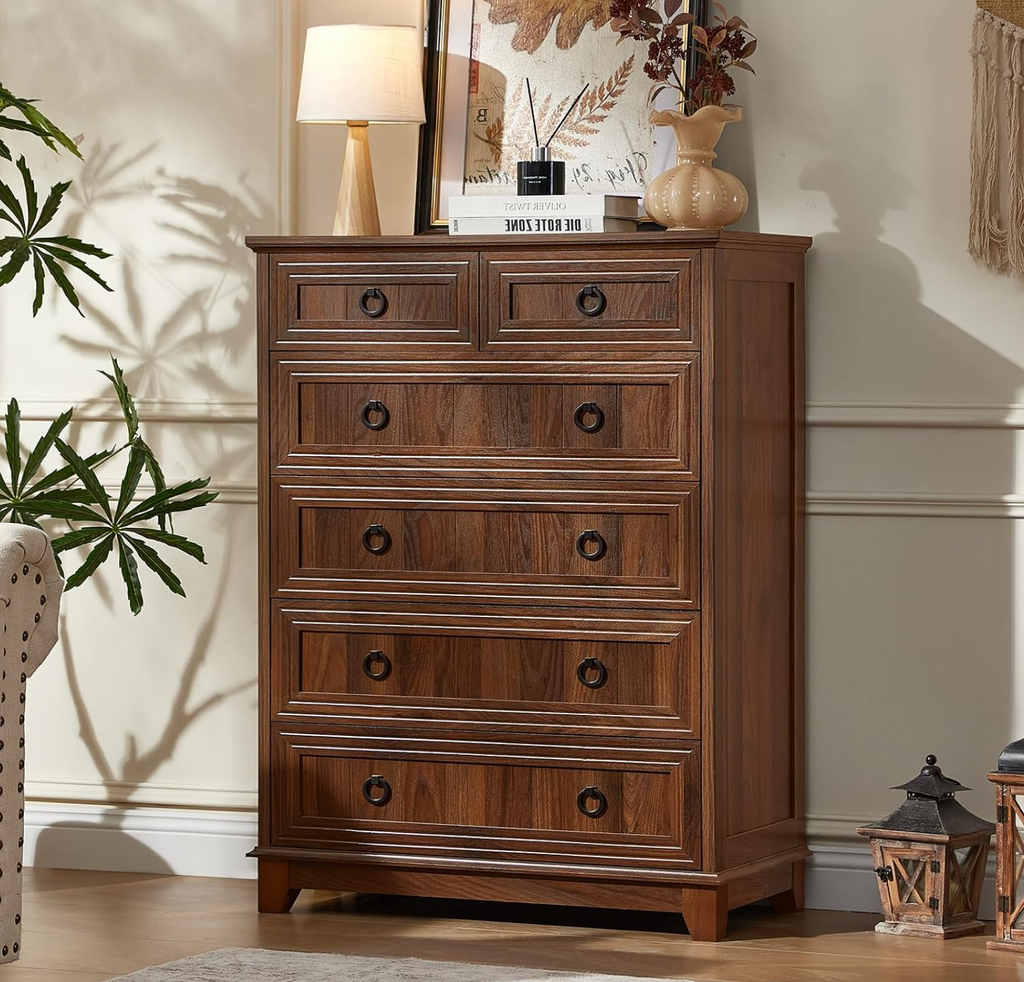 Walnut 6-Drawer