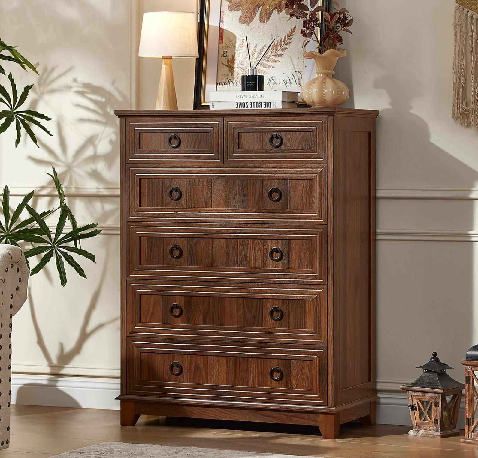 Walnut 6-Drawer