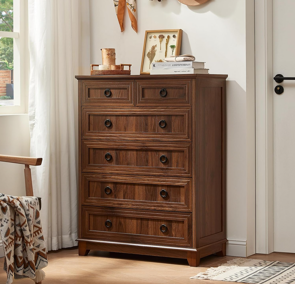 Walnut 6-Drawer