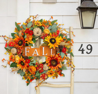 Fall Sunflower & Rose Statement Wreath