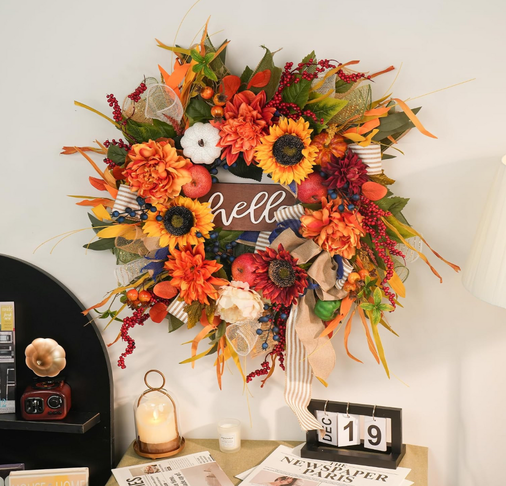 Fall Harvest Hello Wreath