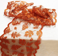 Fall Maple Leaf Organza Table Runner