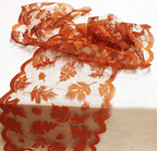Fall Maple Leaf Organza Table Runner
