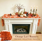 Fall Maple Leaf Organza Table Runner