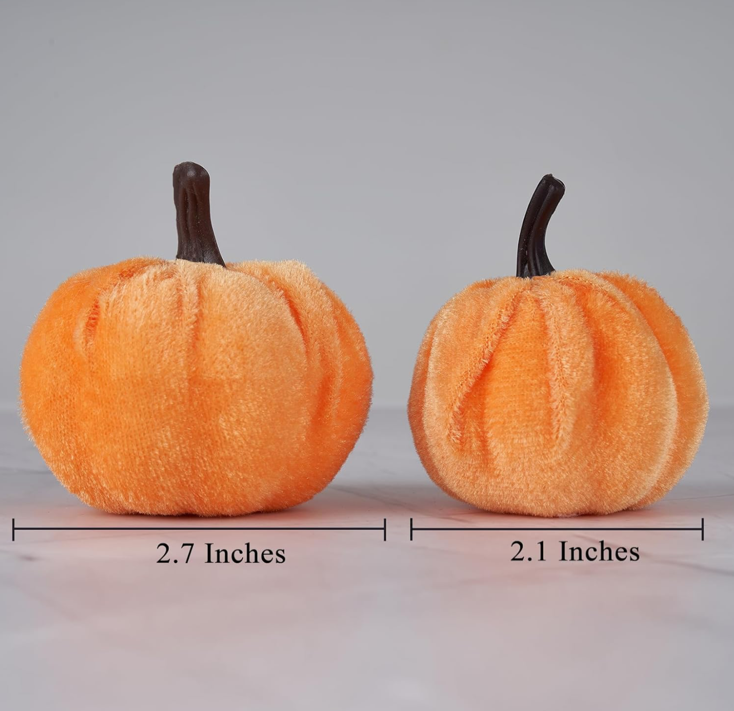 Velvet Pumpkins Set of 14