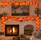 Lighted Fall Maple Leaf Garland