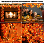 Lighted Fall Maple Leaf Garland