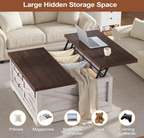 Farmhouse Lift-Top Coffee Table with Storage