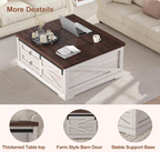 Farmhouse Lift-Top Coffee Table with Storage