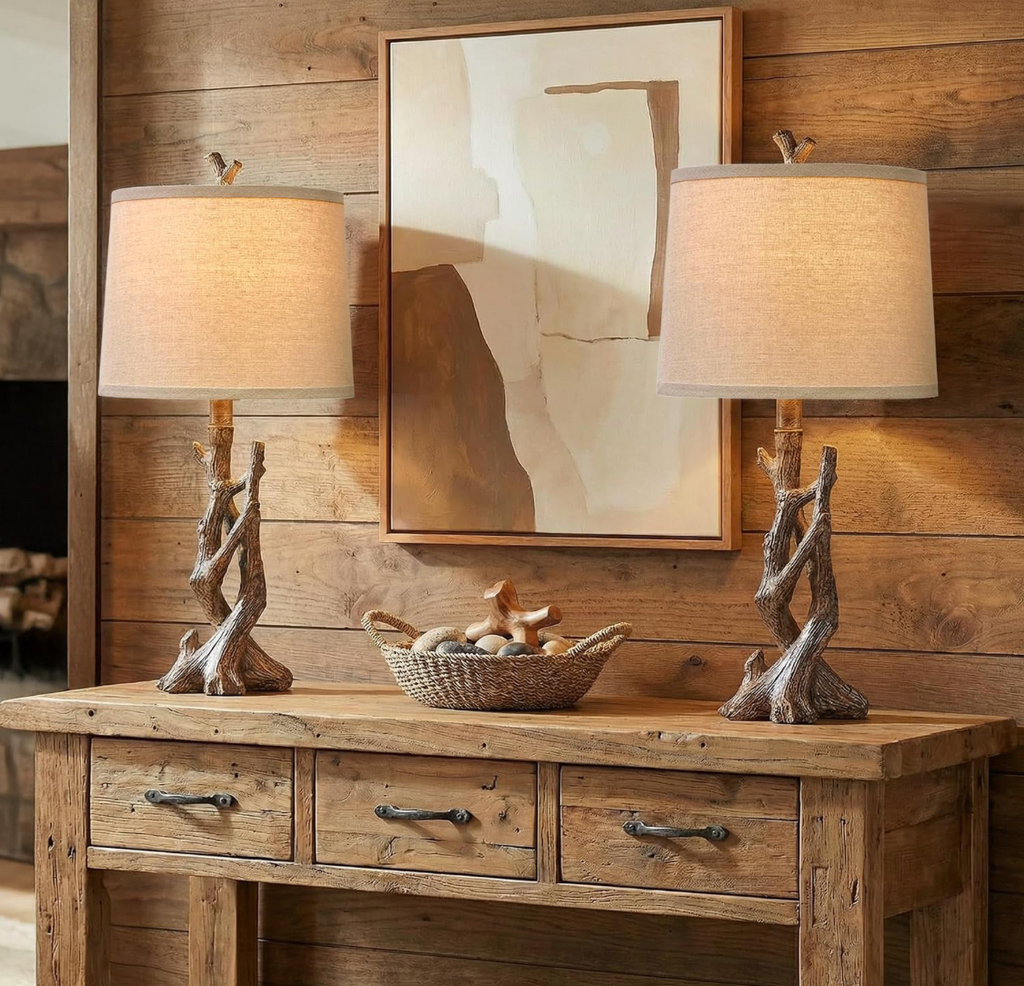 Driftwood Branch Table Lamps – Set of 2