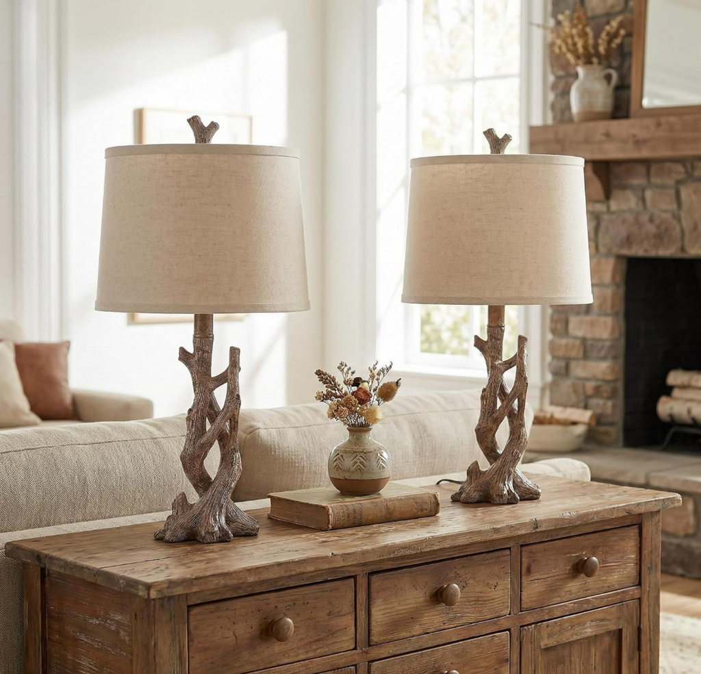 Driftwood Branch Table Lamps – Set of 2
