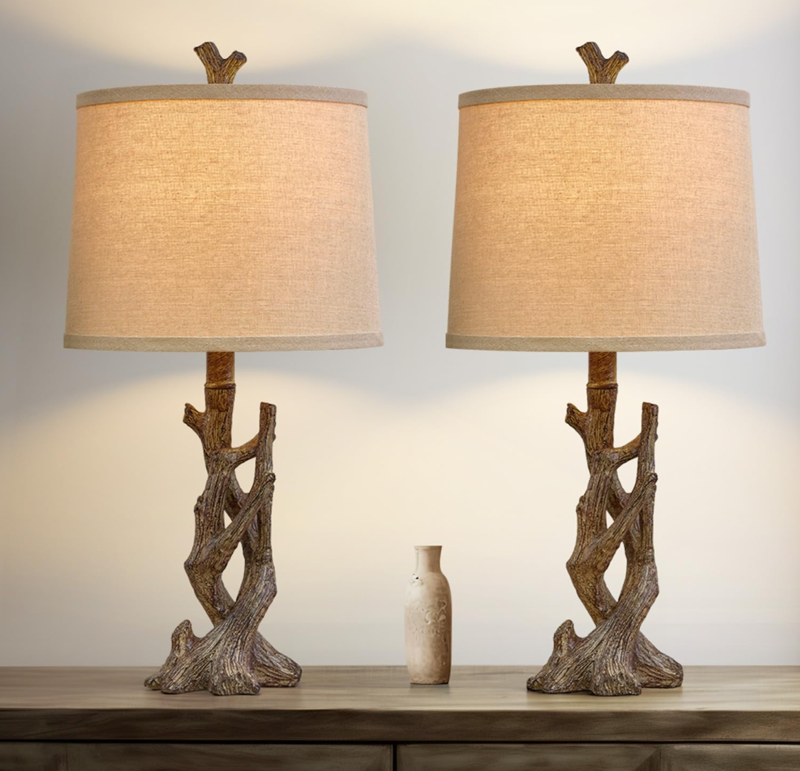 Driftwood Branch Table Lamps – Set of 2