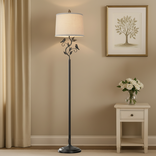 Bird & Vine Rustic Floor Lamp