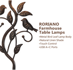 Bird & Vine Rustic Table Lamp