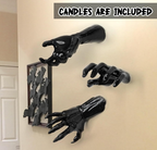 Sculptural Hand Wall Candle Holders – Set of 3