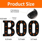 BOO LED Marquee Letter Sign with Warm Orange Lights