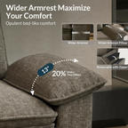 Oversized U-Shaped Modular Sectional Sofa with Double Ottomans