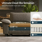 Oversized U-Shaped Modular Sectional Sofa with Double Ottomans