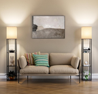 Modern Floor Lamp with Shelves