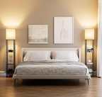 Modern Floor Lamp with Shelves