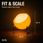 Retro Amber Globe Table Lamp on Metal Wire Stand